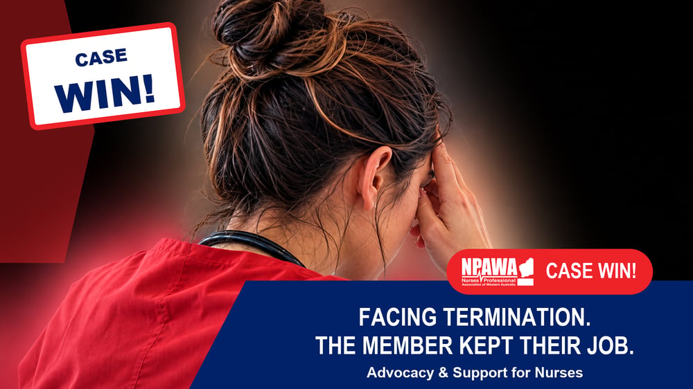 NPAWA case win: facing termination, the member kept their job